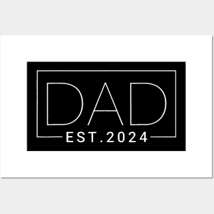 Dad Est 2024 New Dad  for Dad Anniversary Father Posters and Art